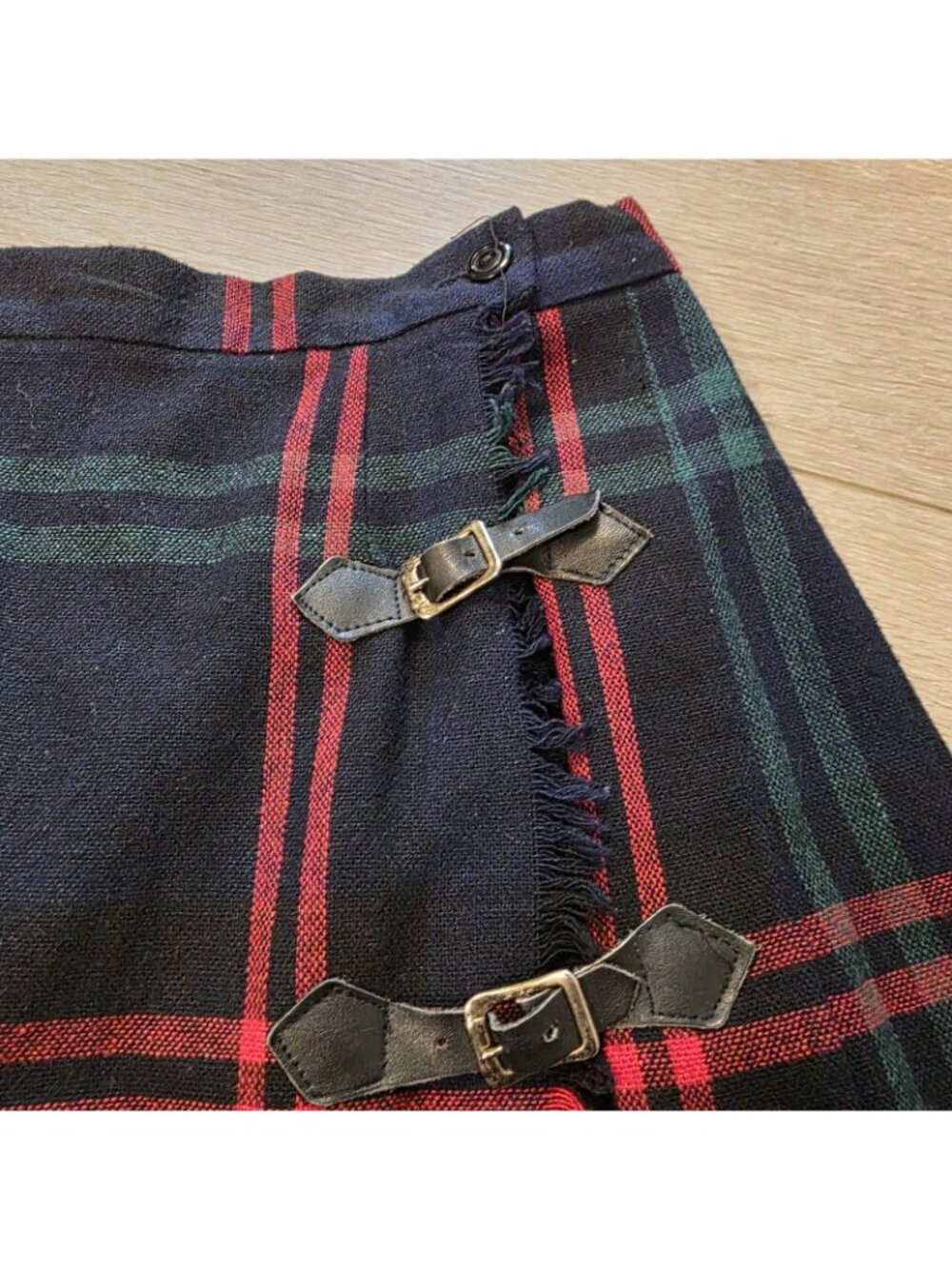 Vtg 60's Peerless Boston Plaid Skirt Preppy School Pleated Union Made READ Sz00 - Picture 7 of 10